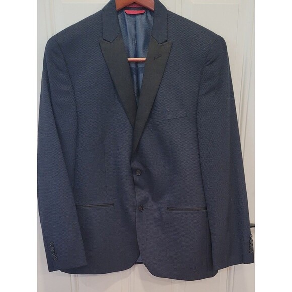Alfani for Macy's Slim Fit Lined Blazer Navy Blue With Pockets R42 Going Out Tux - Picture 1 of 5